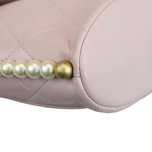 Hobo About Pearls Small Calfskin Quilted Light Pink GHW