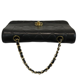 Diana Small Single Flap Lambskin Black GHW