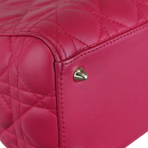 Medium Lady Dior Lambskin Cannage Pink GHW