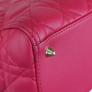 Medium Lady Dior Lambskin Cannage Pink GHW