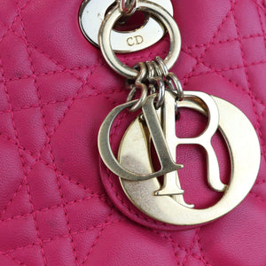 Medium Lady Dior Lambskin Cannage Pink GHW