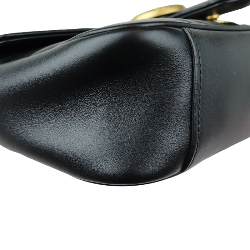 GG Marmont Shoulder Calfskin Matelasse Black GHW