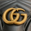 GG Marmont Small Calfskin Matelasse Shoulder Black GHW