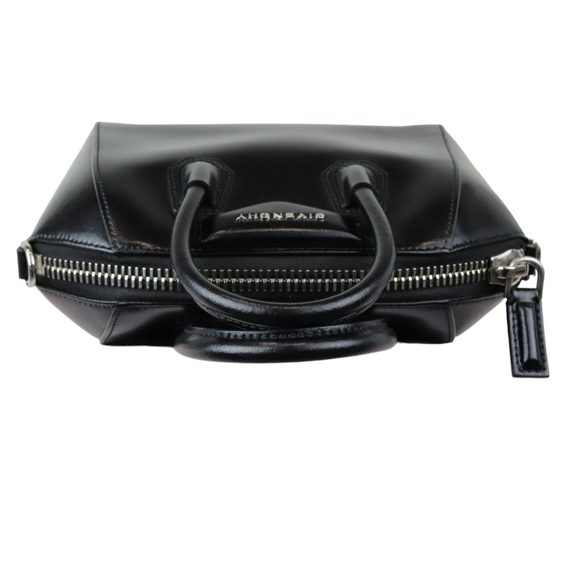 Antigona Mini Shiny Calfskin Black SHW