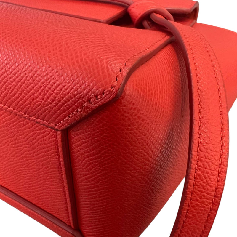 Nano Belt Grained Calfskin Red GHW