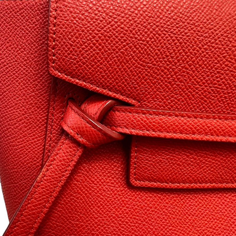 Nano Belt Grained Calfskin Red GHW