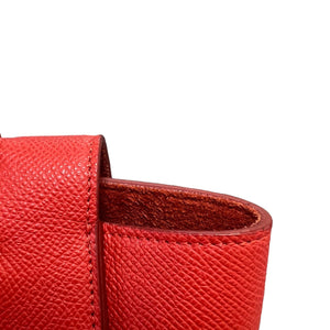 Nano Belt Grained Calfskin Red GHW