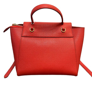 Nano Belt Grained Calfskin Red GHW