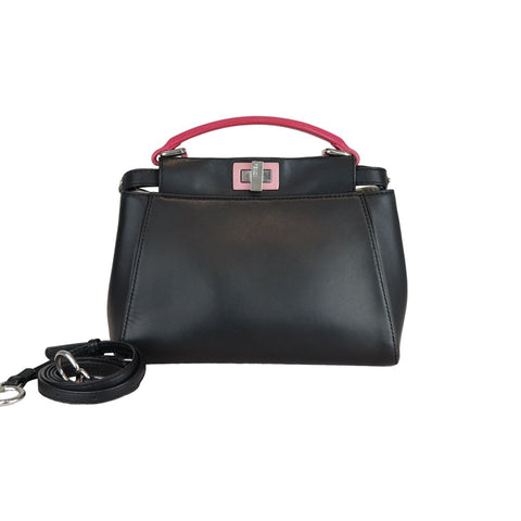 Embossed Zucca Leather Belt Bag Brown Black SHW