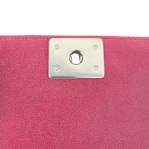 Boy Flap Small Caviar Quilted Fuchsia GHW