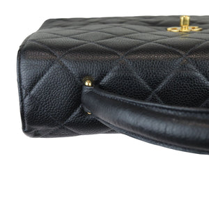 Vintage Kelly Flap Caviar Black 24k GHW