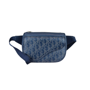 World Tour Saddle Belt Bag Calfskin Oblique Blue BHW