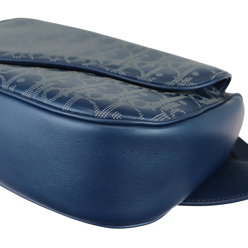 World Tour Saddle Belt Bag Calfskin Oblique Blue BHW