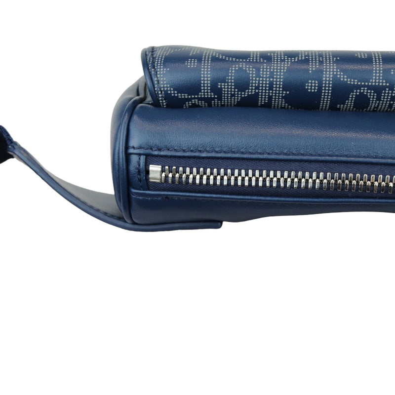 World Tour Saddle Belt Bag Calfskin Oblique Blue BHW