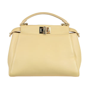 Peekaboo Iconic Satchel Mini Nappa Beige GHW