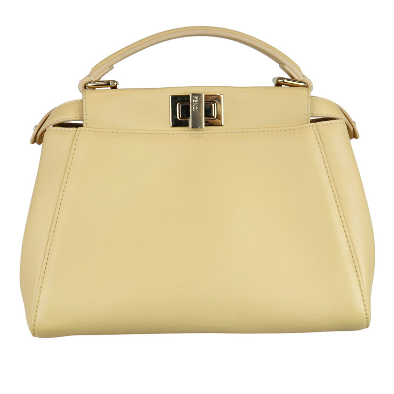 Peekaboo Iconic Satchel Mini Nappa Beige GHW
