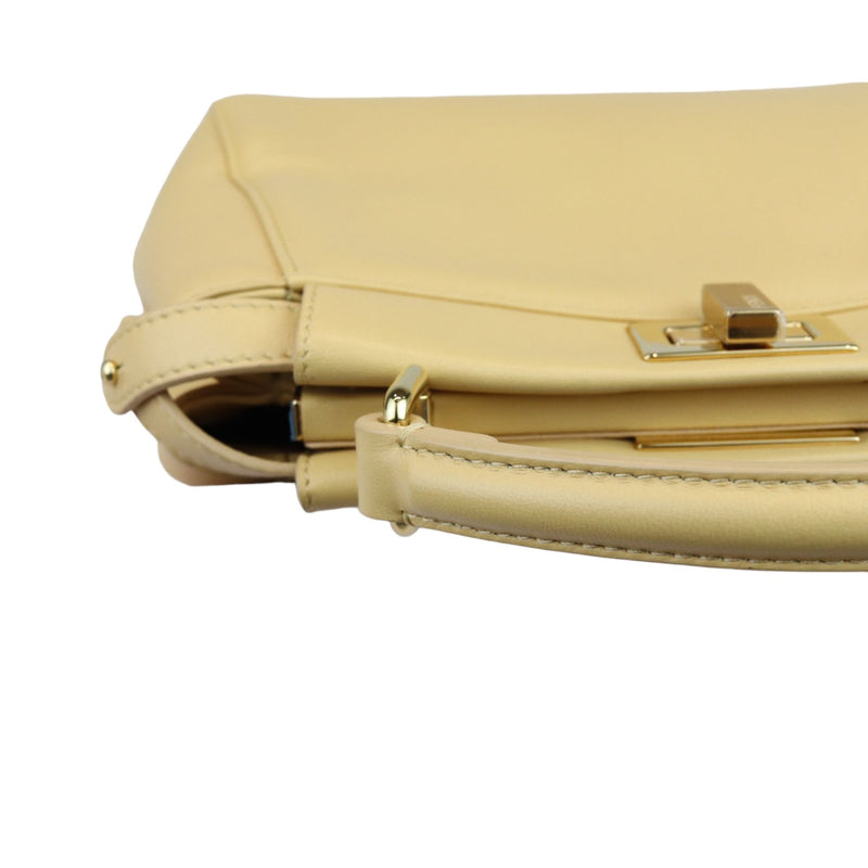 Peekaboo Iconic Satchel Mini Nappa Beige GHW