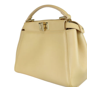 Peekaboo Iconic Satchel Mini Nappa Beige GHW
