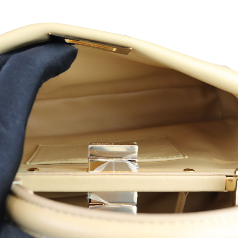 Peekaboo Iconic Satchel Mini Nappa Beige GHW