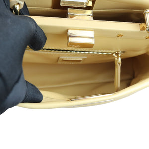 Peekaboo Iconic Satchel Mini Nappa Beige GHW
