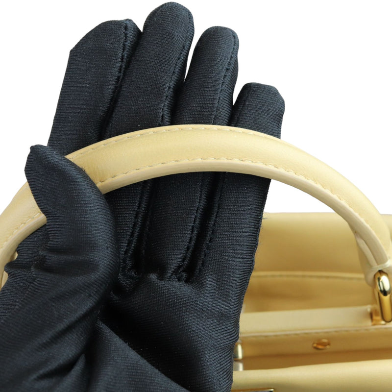 Peekaboo Iconic Satchel Mini Nappa Beige GHW