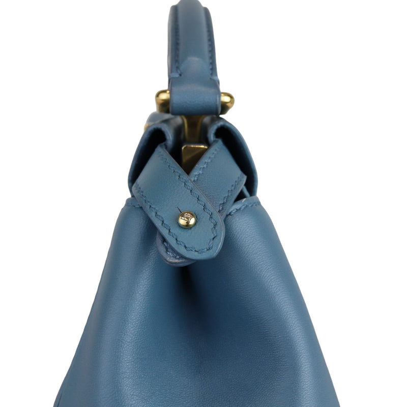 Peekaboo Iconic Satchel Mini Nappa Light Blue GHW