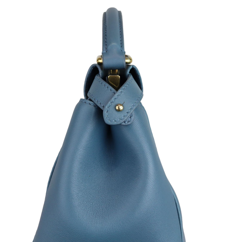 Peekaboo Iconic Satchel Mini Nappa Light Blue GHW