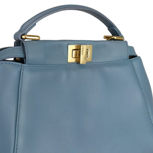 Peekaboo Iconic Satchel Mini Nappa Light Blue GHW