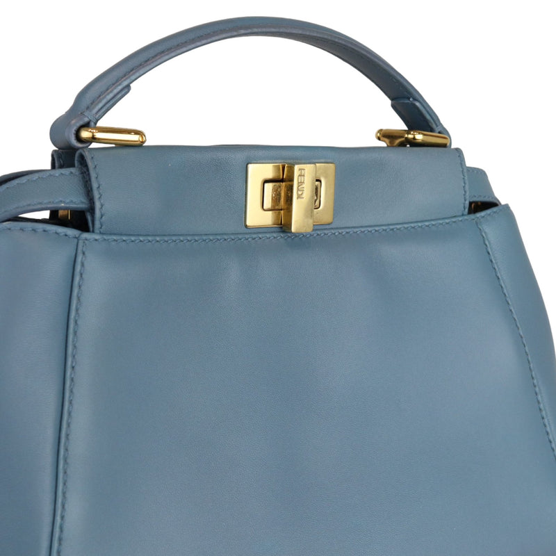 Peekaboo Iconic Satchel Mini Nappa Light Blue GHW
