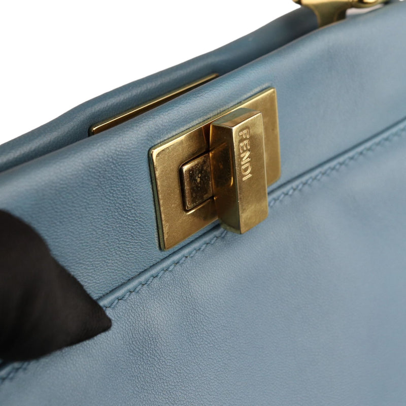 Peekaboo Iconic Satchel Mini Nappa Light Blue GHW