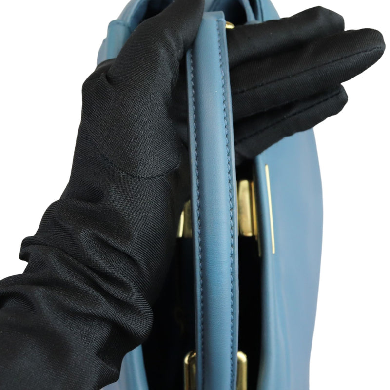 Peekaboo Iconic Satchel Mini Nappa Light Blue GHW