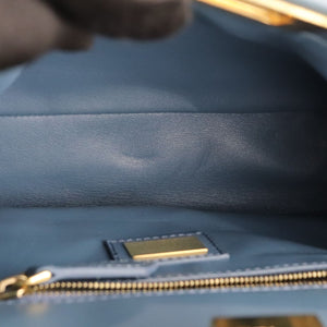 Peekaboo Iconic Satchel Mini Nappa Light Blue GHW