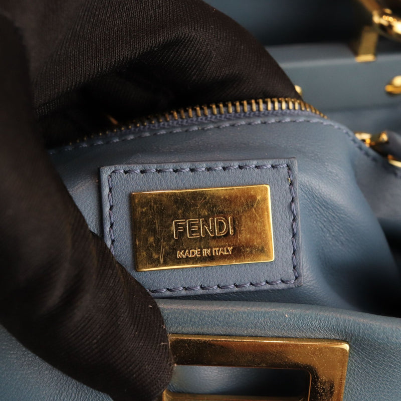 Peekaboo Iconic Satchel Mini Nappa Light Blue GHW