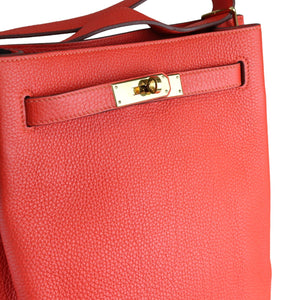 So Kelly 22 Togo Calfskin Red GHW
