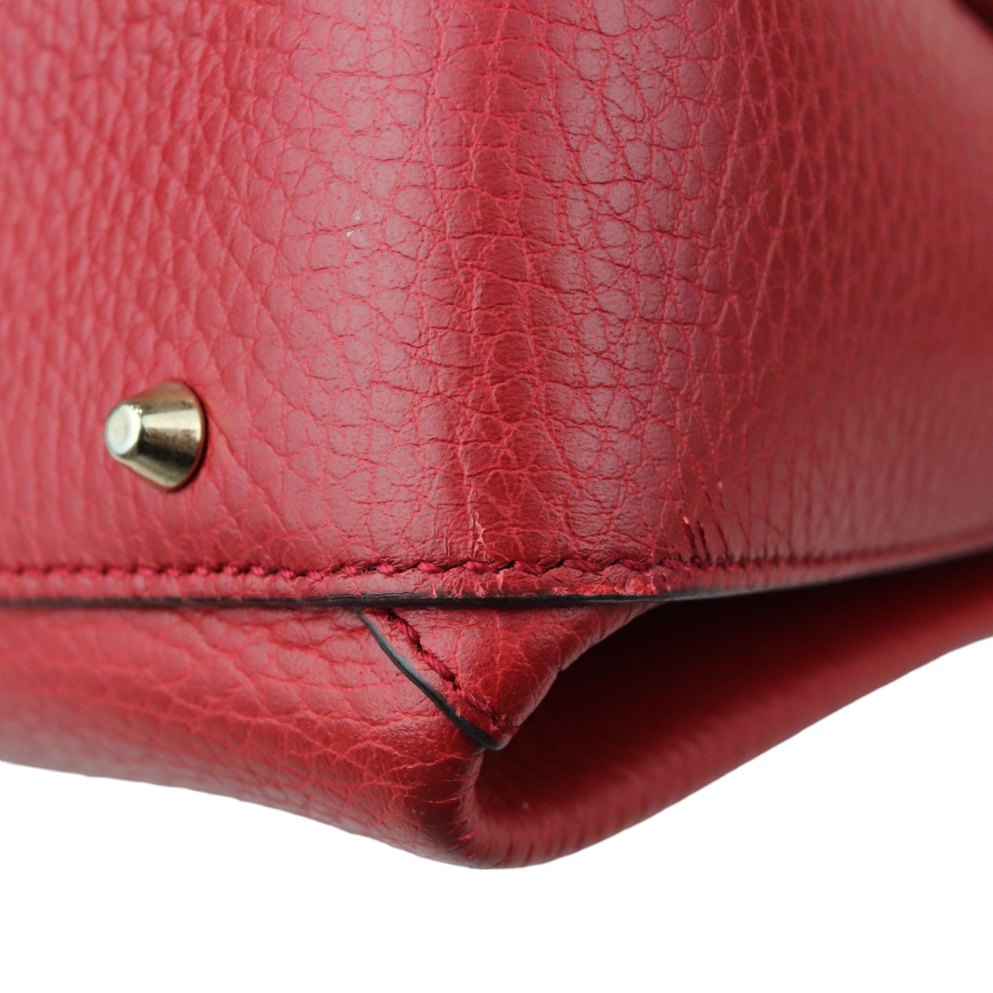 Gucci Interlocking G Top Handle Medium Dollar Calfskin Red GHW