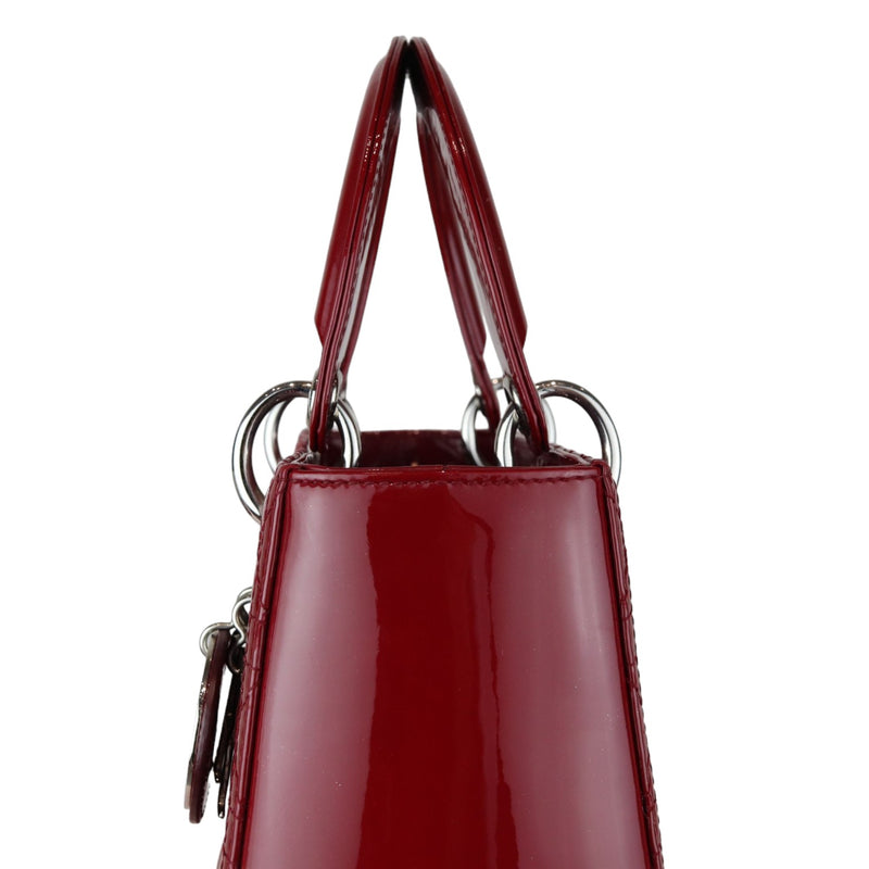 Lady Dior Medium Patent Cannage Red SHW