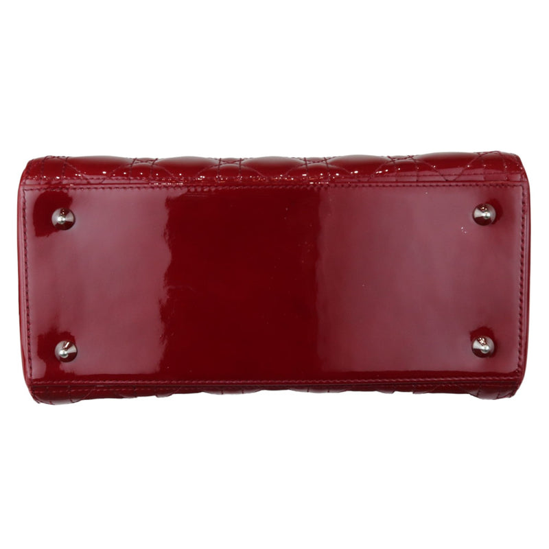 Lady Dior Medium Patent Cannage Red SHW