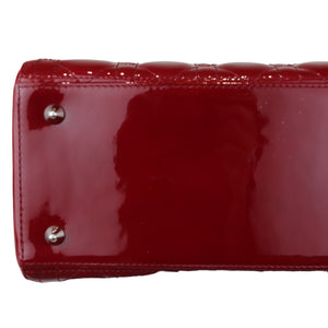 Lady Dior Medium Patent Cannage Red SHW