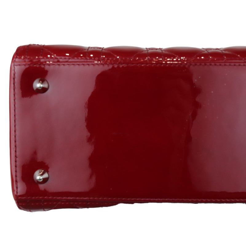 Lady Dior Medium Patent Cannage Red SHW