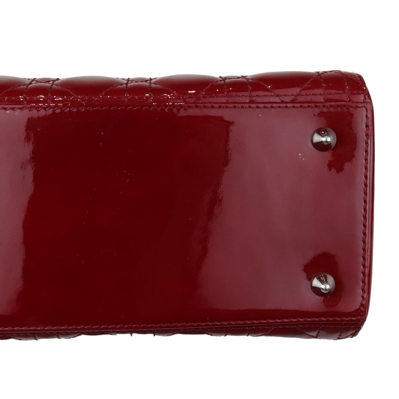 Lady Dior Medium Patent Cannage Red SHW