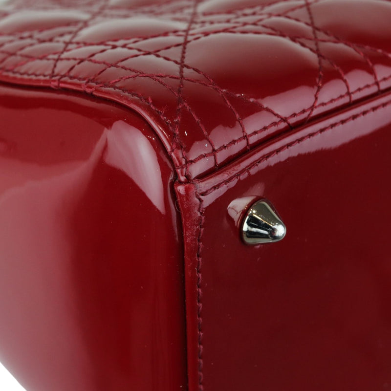 Lady Dior Medium Patent Cannage Red SHW