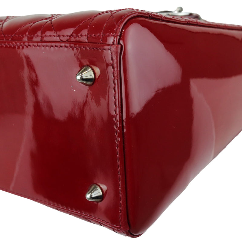 Lady Dior Medium Patent Cannage Red SHW