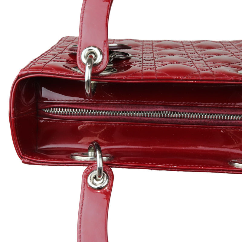 Lady Dior Medium Patent Cannage Red SHW