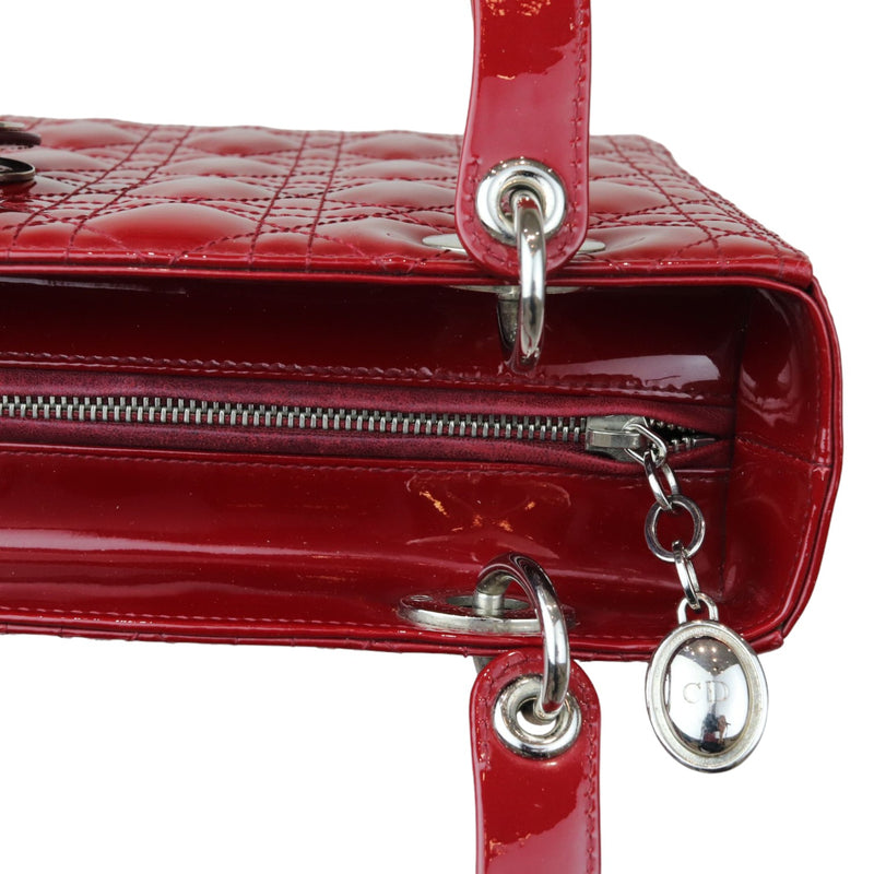 Lady Dior Medium Patent Cannage Red SHW