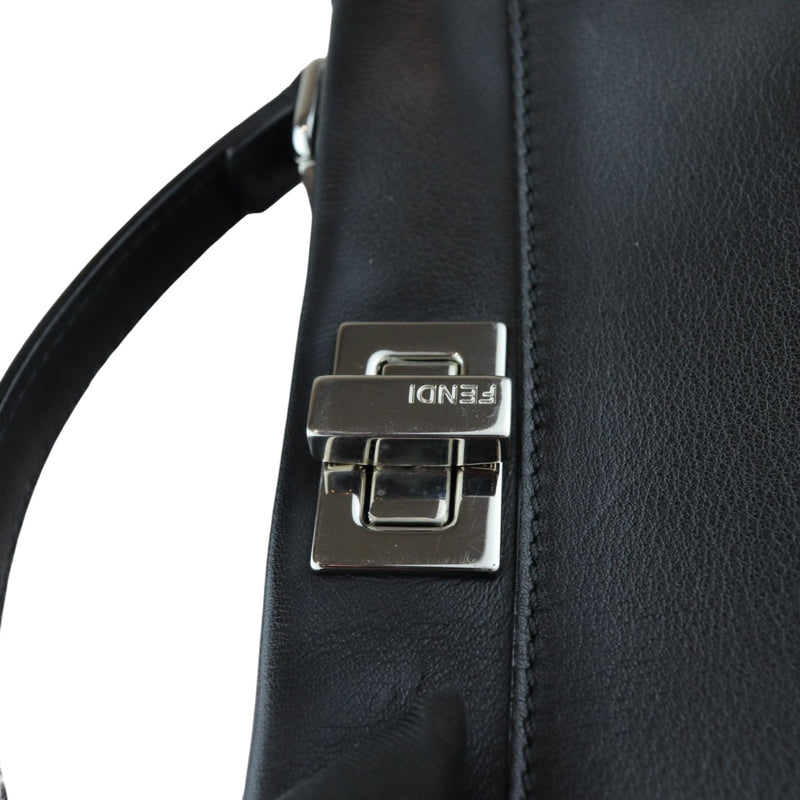 Peekaboo Iconic Satchel Mini Pearl Studded Black SHW