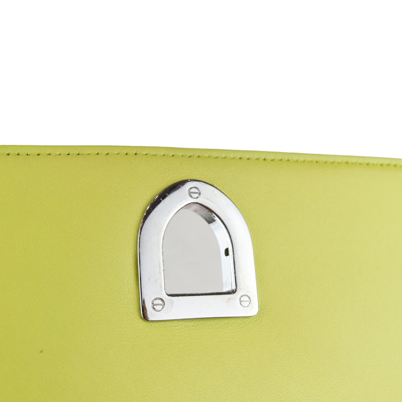 Diorama Flap Medium Calfskin Yellow SHW