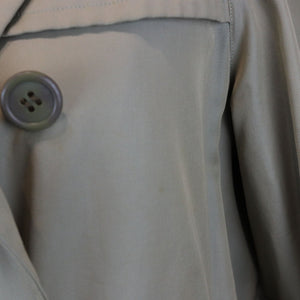 Trench Coat Cotton Polyester Khaki Size XS