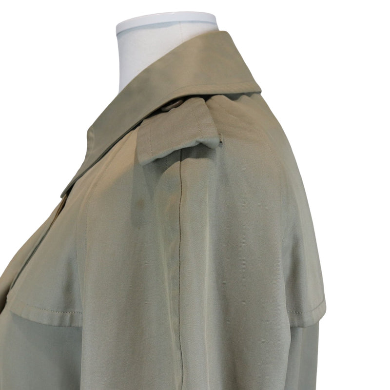 Trench Coat Cotton Polyester Khaki Size XS