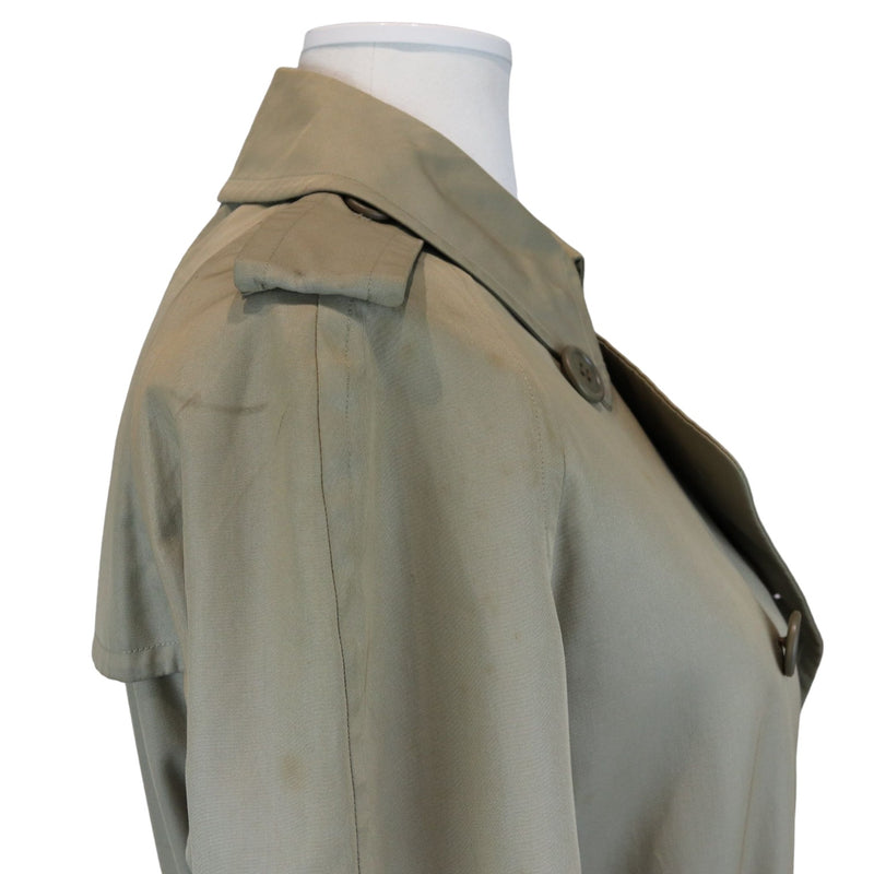 Trench Coat Cotton Polyester Khaki Size XS