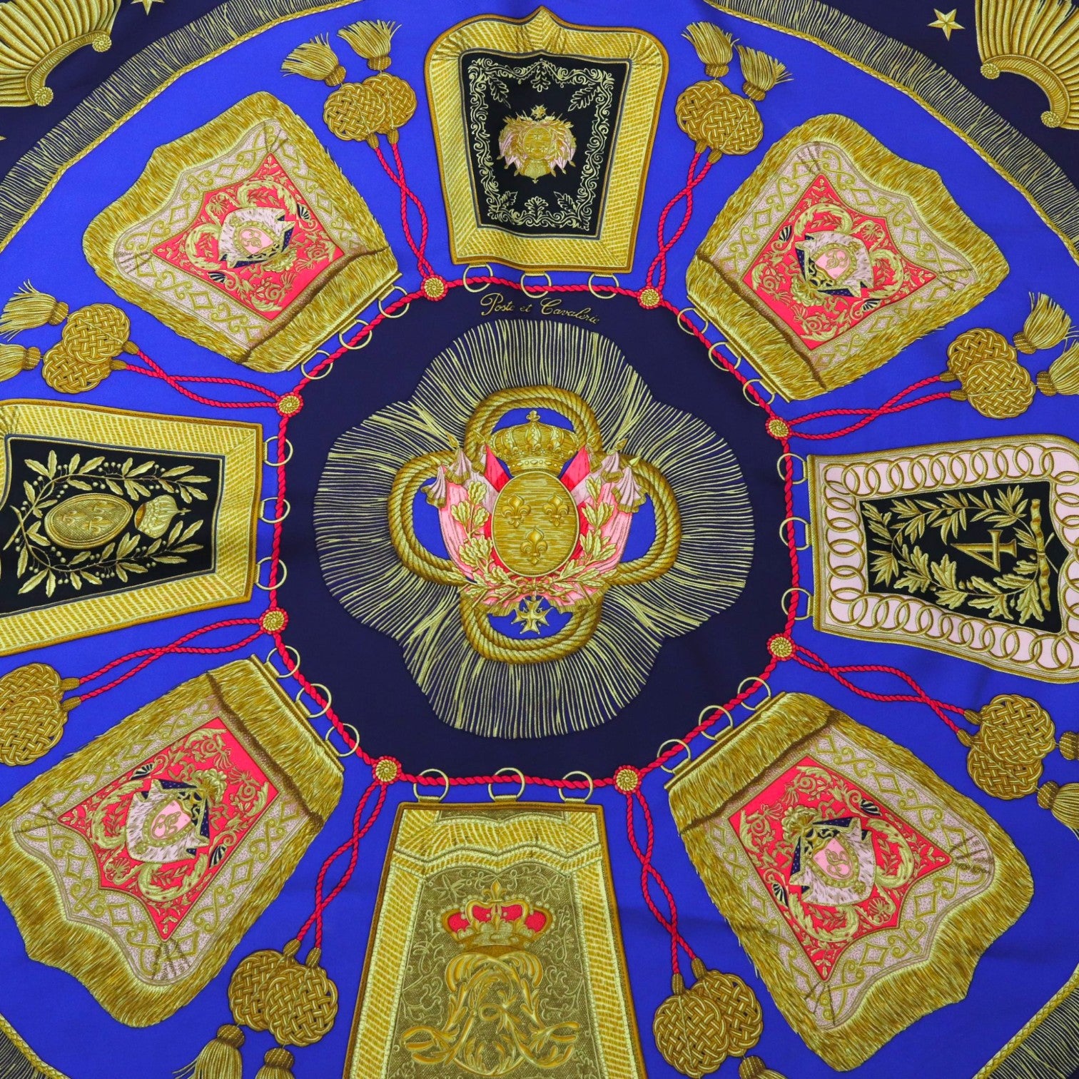 Hermes Cavalerie Scarf Silk Poste Et 90 Blue – Bag Religion